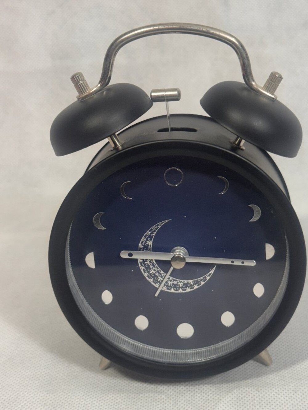 Alarm clock retro double bell with celestial design
